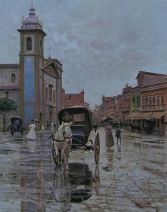 Lapa plein in de regen door Gustavo DallAra